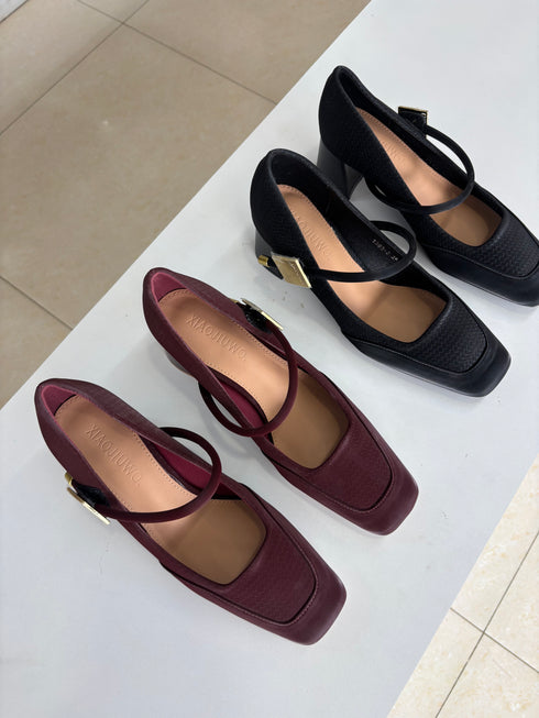 Close Toe Slid On Block Heels